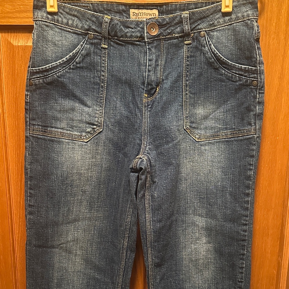Ruff Hewn Women's Straight-Leg Mid-Blue Denim Jeans sz.10